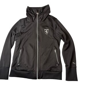 Puma Scuderia Ferrari Track Jacket Black Full Zip Motorsport Racing F1 XL